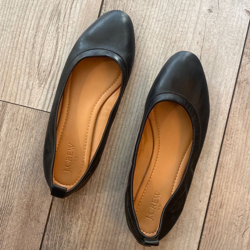 J Crew Black Ballet Flats Womens Size 7.5 NWOT